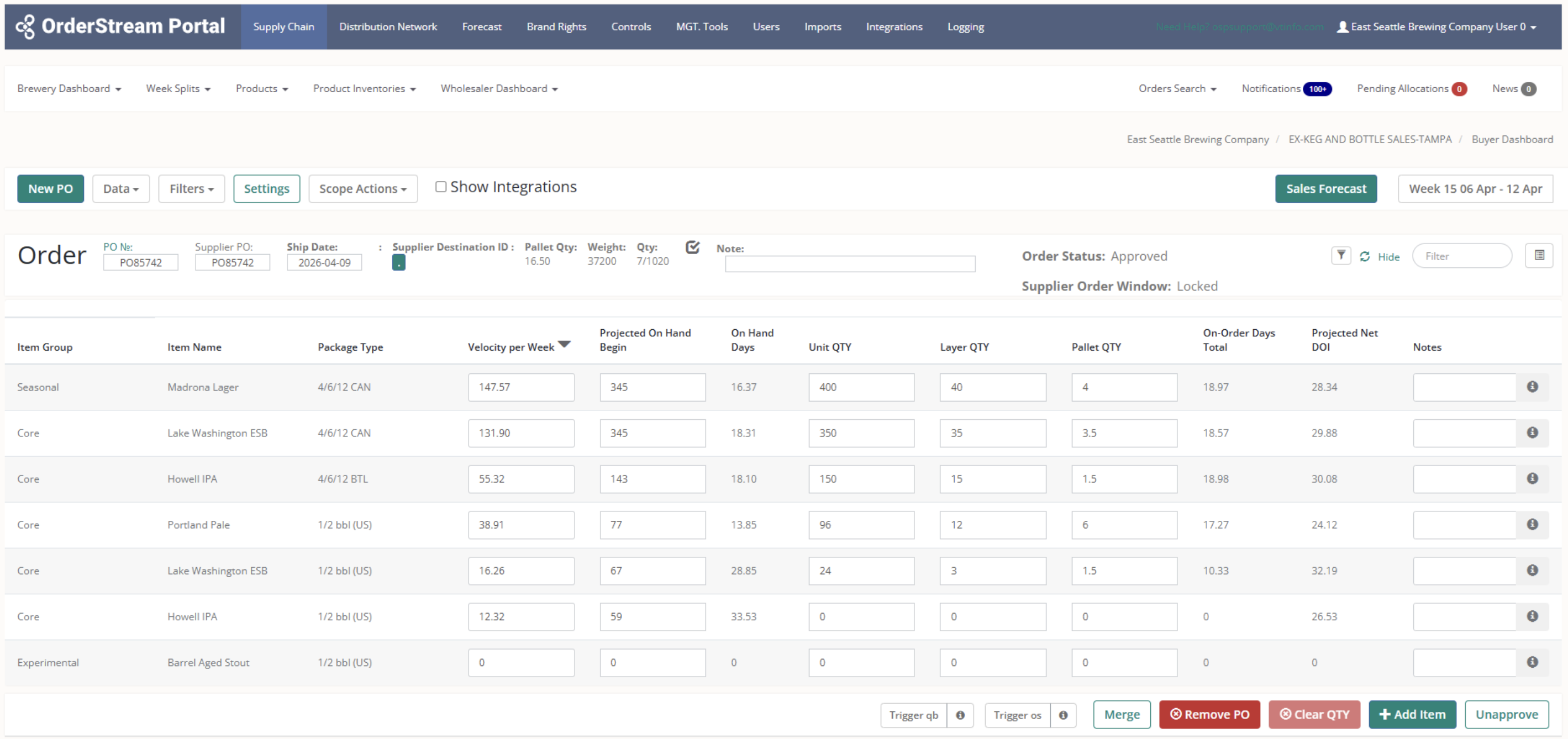OrderStream Application Screenshot