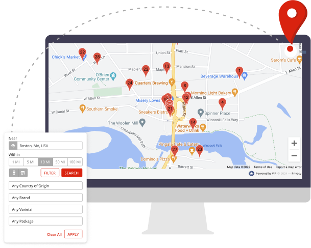 VIP Brand Finder Platform Interface